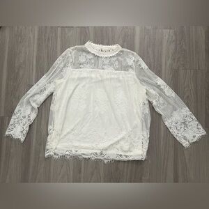 Altar'd State Ivory Lace Top XL